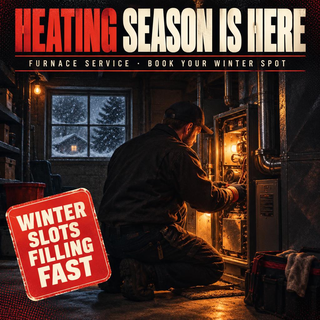 Example Evergreen Heating Co. Facebook ad