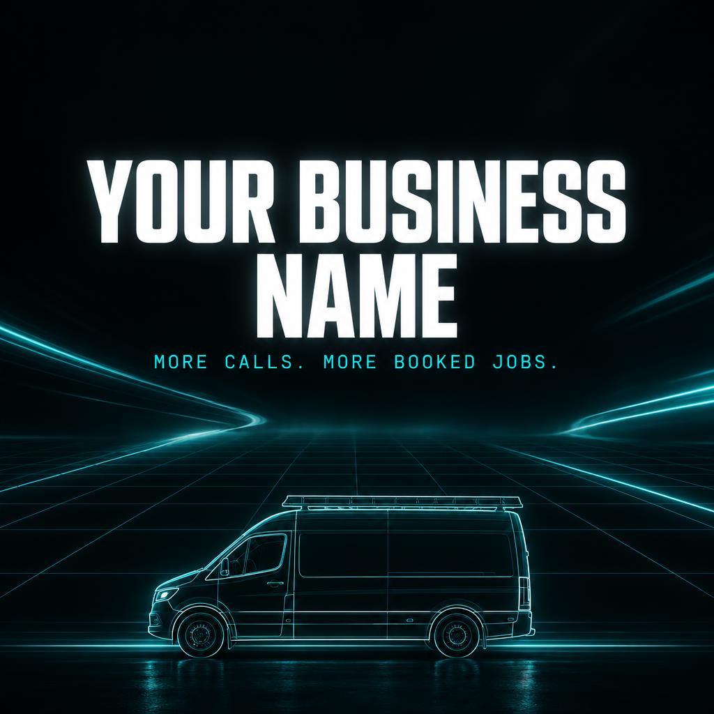 Example Facebook ad creative reading Your Business Name — more calls, more booked jobs